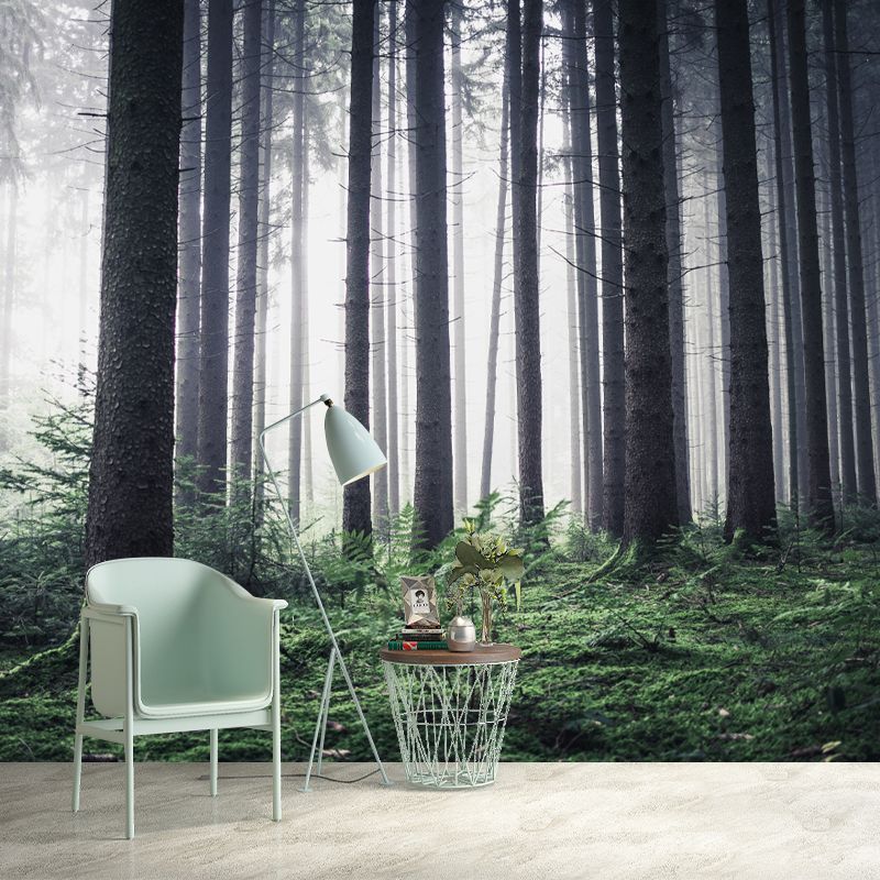 Modern Forest Mural Decal Water Resistant Wall Covering for Home Interior Decoration