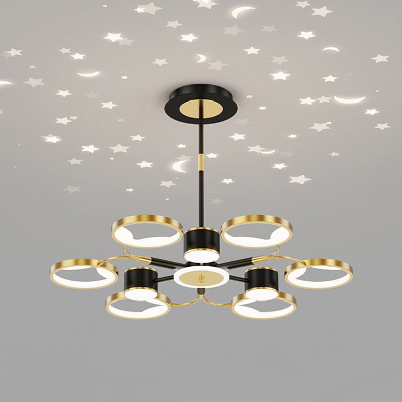 Lámpara de colgación de múltiples luz de estilo de forma de geometría de forma moderna para dormitorio