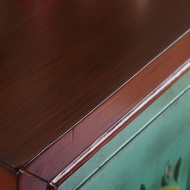 Traditional Wooden Bedroom Storage Chest Vertical Chest with 4 Drawers