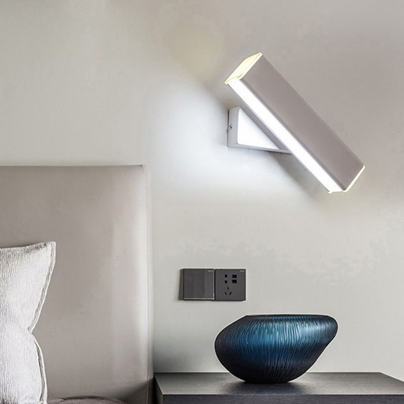 350 ° design rotabile Design LED LAMPAGNO SEMPLICITÀ STANZO ACRILICO LIGHT DI SCONCE RETTANGOLARE PER CAMERA