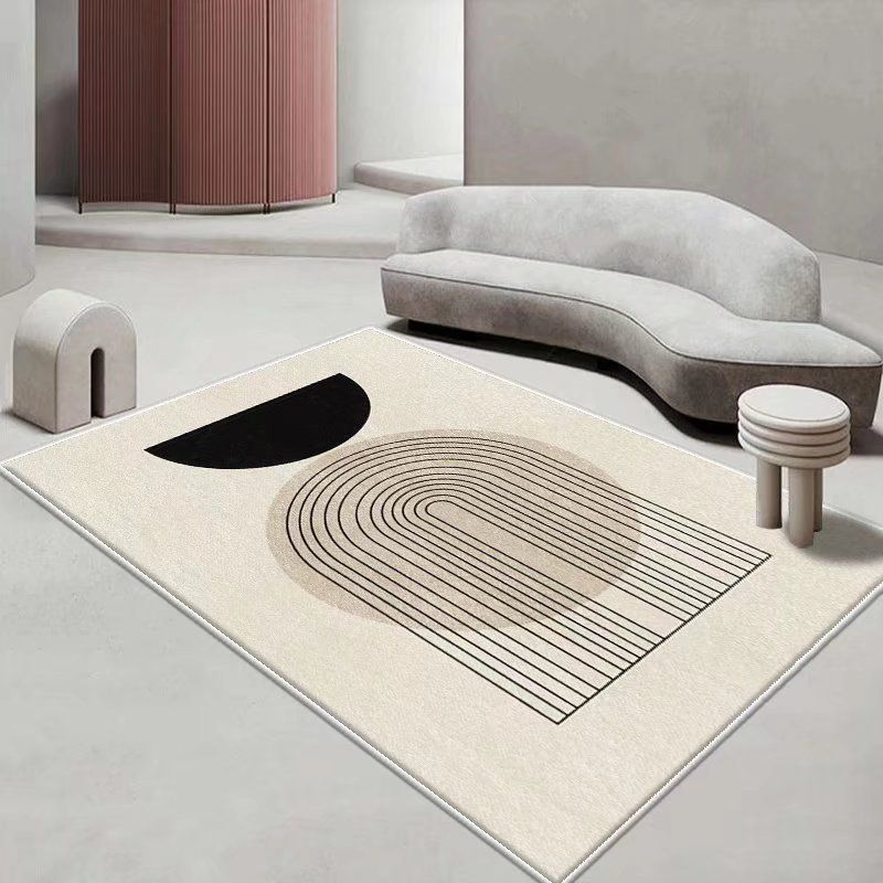 Modern Style Rug Line Pattern Stain Resistant Rug for Home Decor