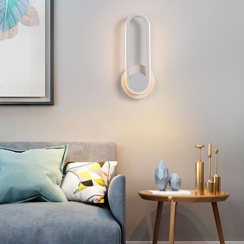 Rotatable LED Wall Lamp Modern Wall Mount Lamp with Silica Gel Shade for Living Room