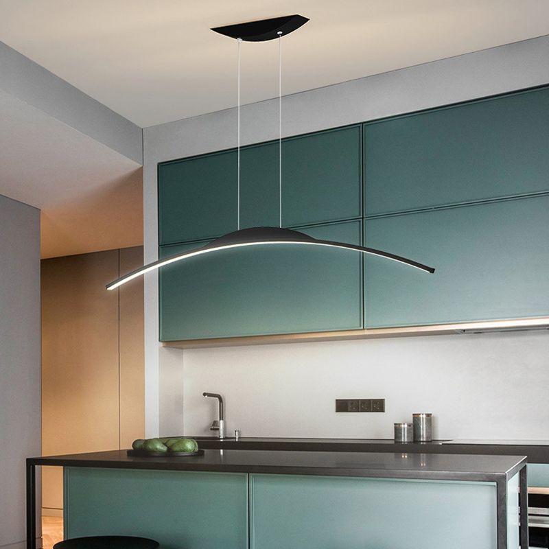 Single Kitchen Island Lighting Modern Black/White/Golden Island Pendant Lighting