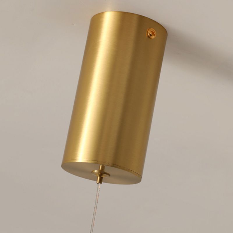 Modern Round Tube LED Pendant Light Long Line Lamps for Bedroom Dinning Room