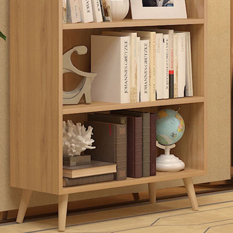 Contemporary Closed Back Book Shelf Engineered Wood Home Shelf Bookcase with Shelves
