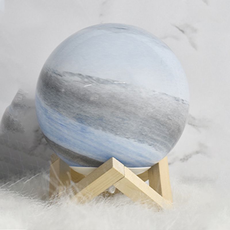 Lampe de table de style moderne 1 lumière de bureau en bois avec nuance en verre pour le salon