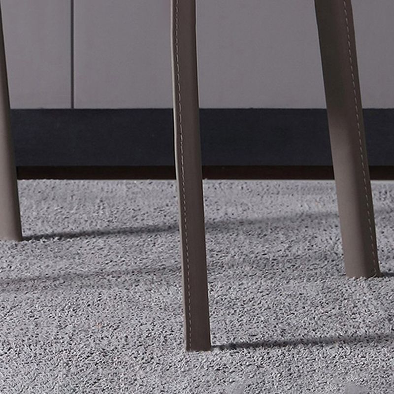 Contemporary Faux Leather Dining Chair Upholstered Dining Arm Chair