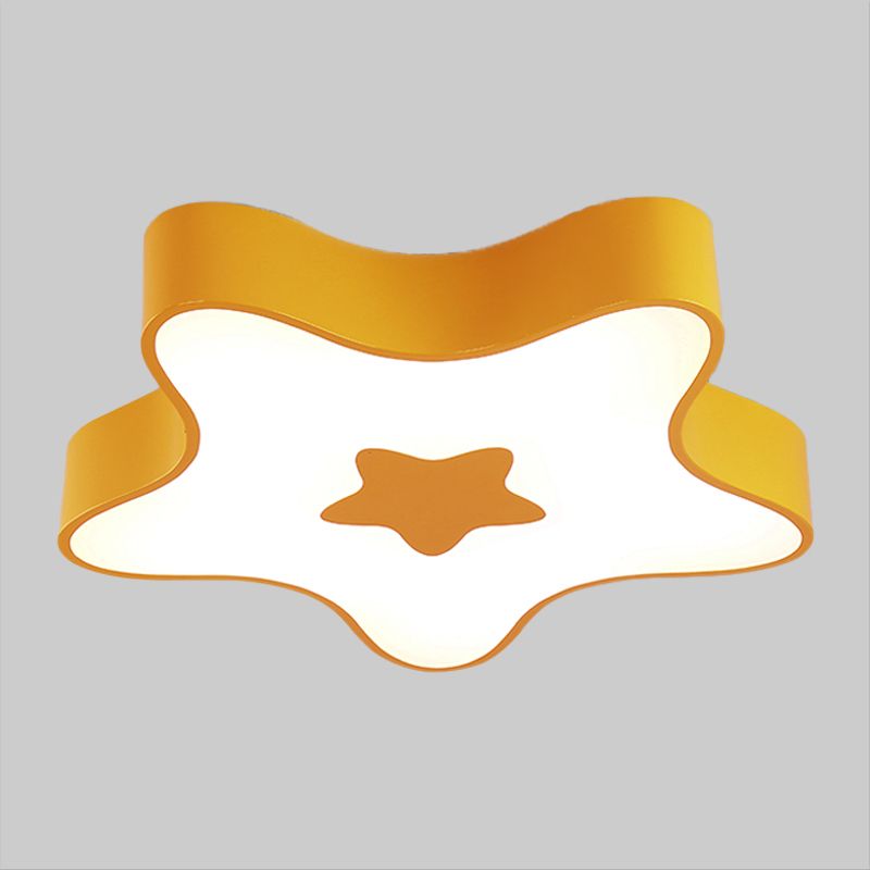 Étoile Acrylique Ceiling Lamp Modernism Red / Yellow / Green LED Flush Mount Light Fixture for Corridor