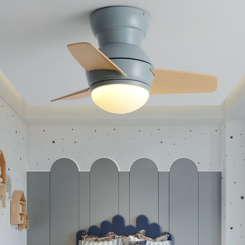 Metal Ceiling Fan Lamp Modern Style 1 Light Ceiling Fan Light for Children's Room