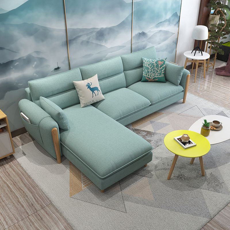 Farmhouse L-Shape Modular Reversible Furniture Sectionals for 3 People