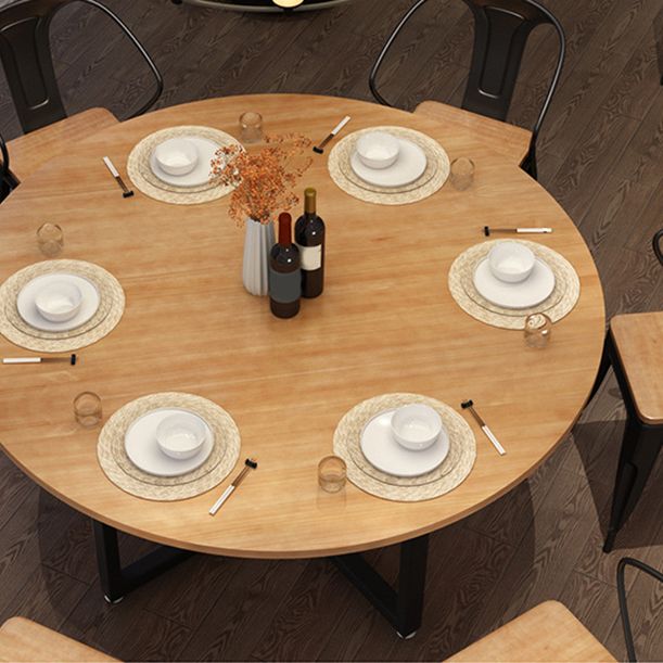 Nordic 1/5/7 Pieces Dining Set Round Wood Dining Table for Dining Room