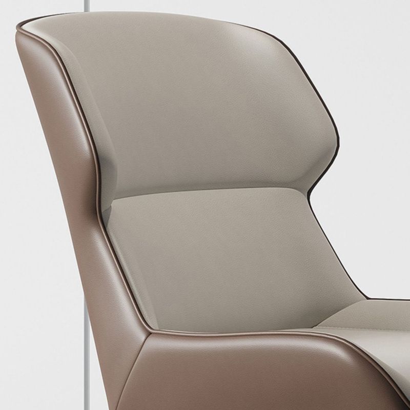 Modern Style Side Chair Metal Solid Back Dining Room Chair for Kitchen