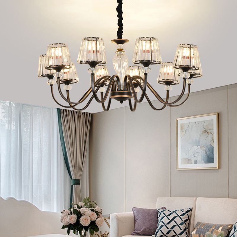 American Style Chandelier Glass Shade Ceiling Chandelier for Living Room