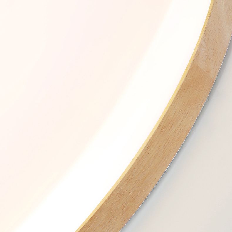 LED-plafondlamp met ronde vorm, modern hout, 1 licht, inbouw voor gangpad-eetkamer