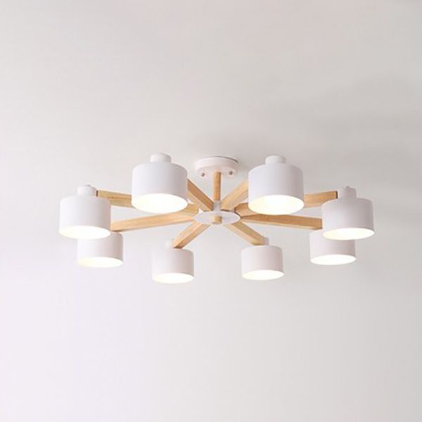 Lampade a sospensione del cilindro in metallo Lampada moderna Multi Lights Suspension Lampada