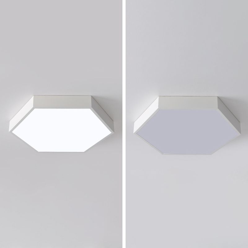 Luminaires encastrés hexagonaux de style simple et moderne en métal à 1 lumière
