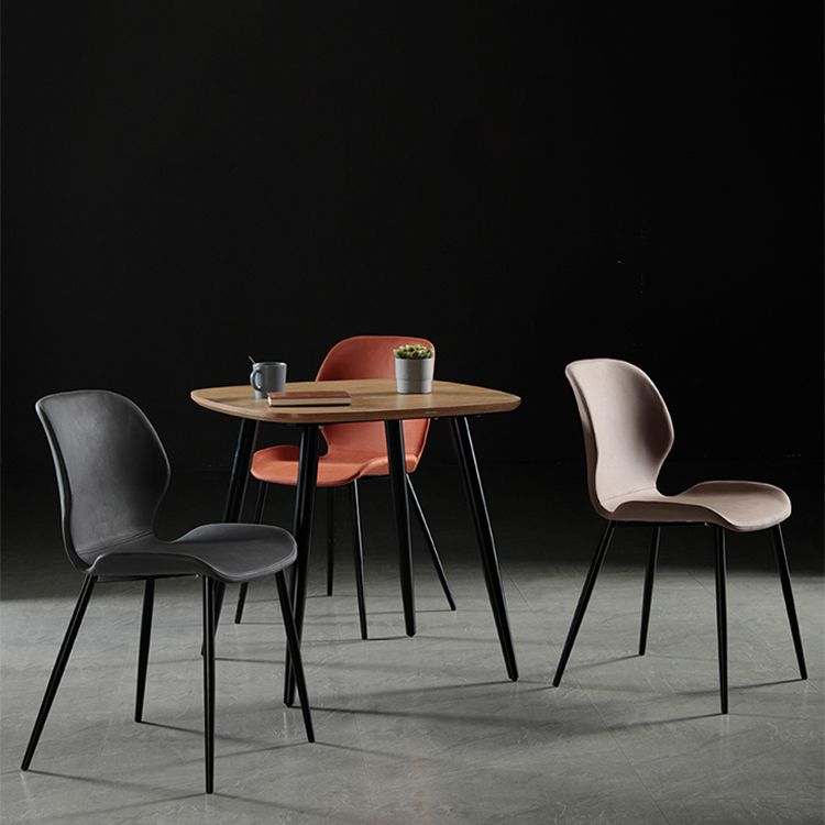 Metal industrial que cena la silla lateral sin brazos del lado del Wingback del comedor de la silla lateral