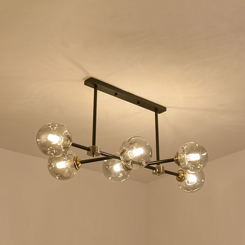 6-Light Contemporary Pendant Lights Global Glass Pendant Lighting Fixtures
