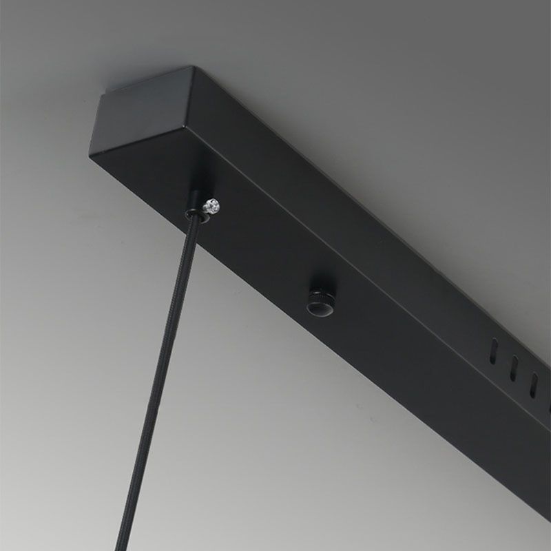 Modern Luxury Pendant Light Metal Circular Island Light with Glass Shade