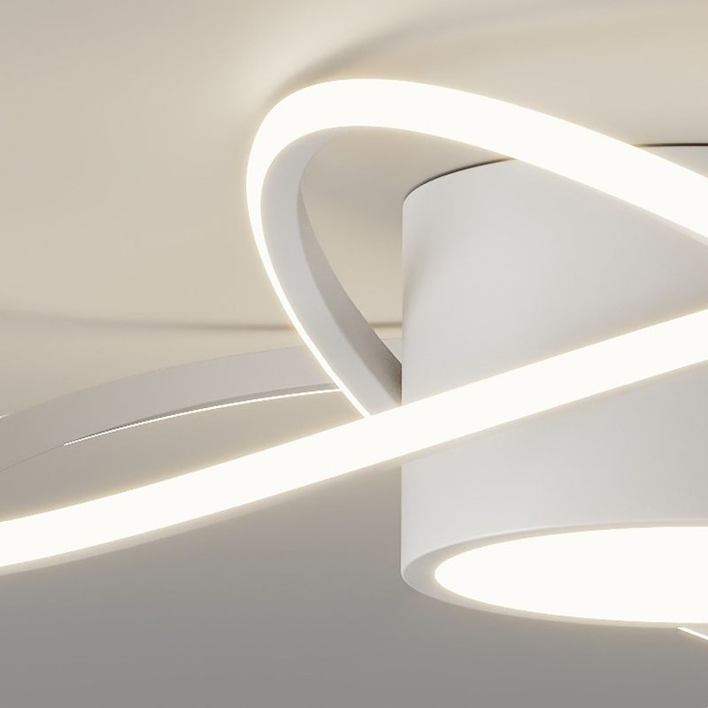 White Flush Mount Lighting Modernism Metal Ceiling Light for Home