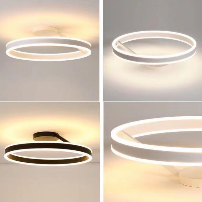 Luces de techo semi empotradas de 1 luz circulares de iluminación de montaje semi empotrado de estilo moderno acrílico