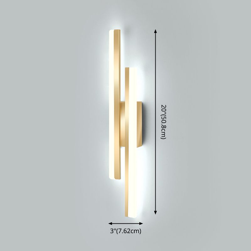 1-LightMulti Linears Shade Wall SCONCE Moderne eenvoudige stijl Wandverlichting in zwart