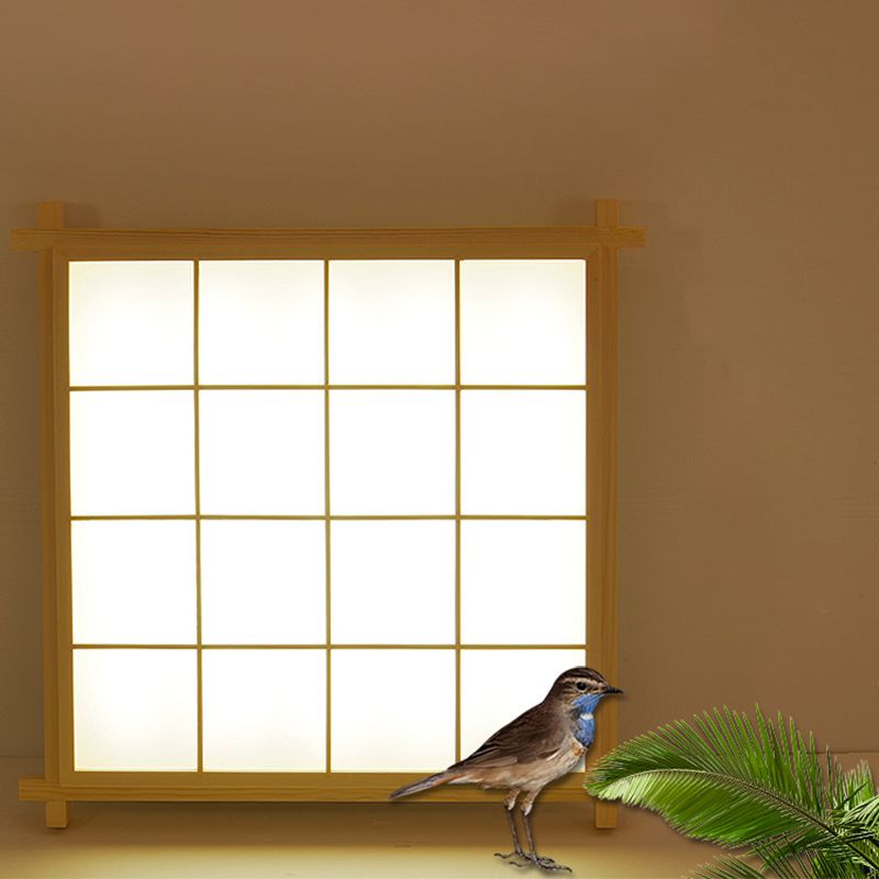 Nouveau Plafonnier encastré en bois moderne à 1 lumière LED pour salon