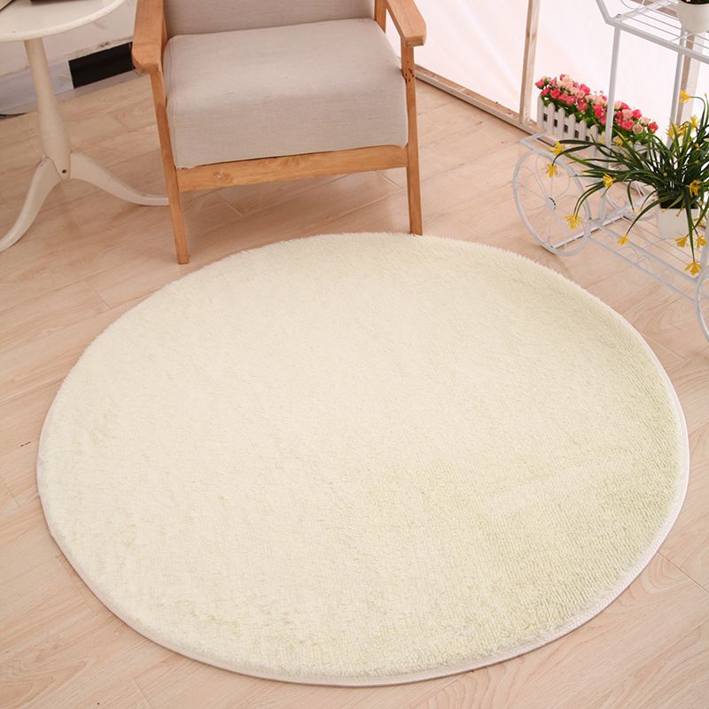 Multicolor Solid Color Rug Polypropylene Comfort Area Carpet Anti-Slip Backing Washable Easy Care Rug for Bedroom