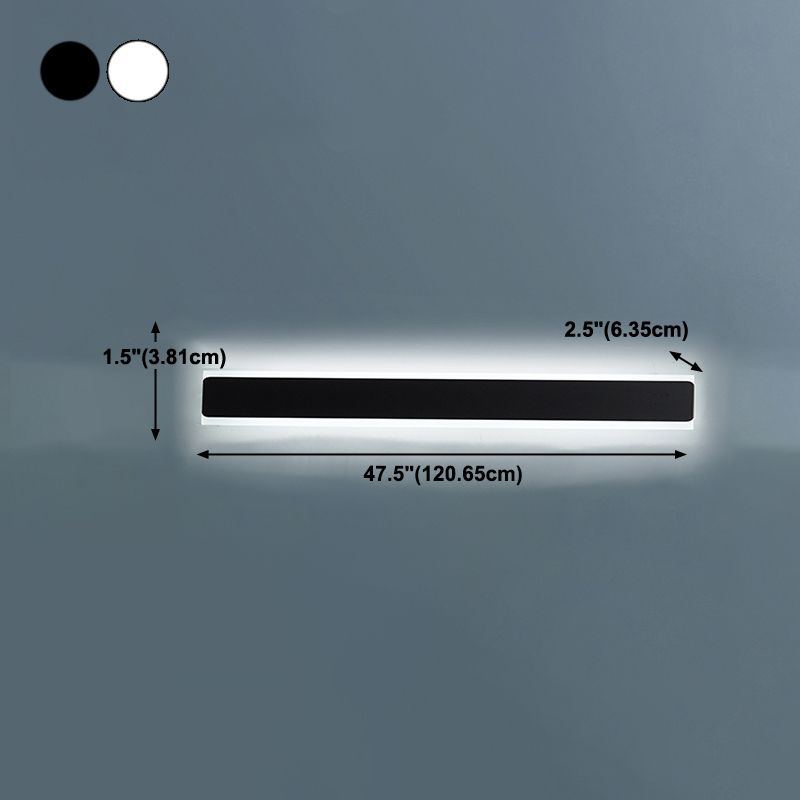 Linear Shape Metal Wall Sconce Modern Style 1- Light Wall Mount Light