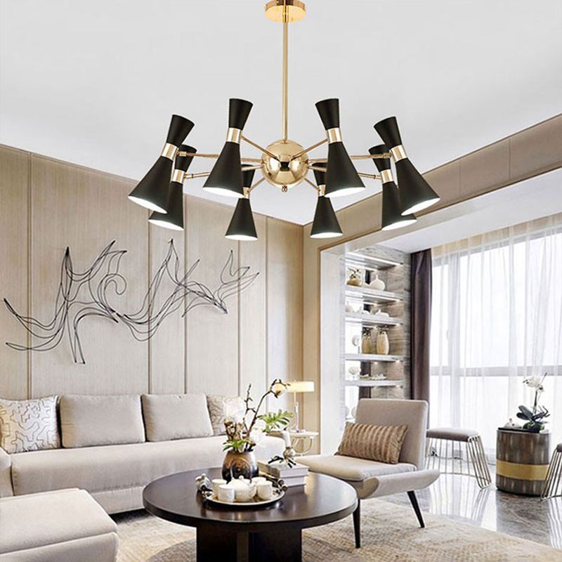 Postmodern Style Metal Pendant Light Living Room Multi-Light Chandelier