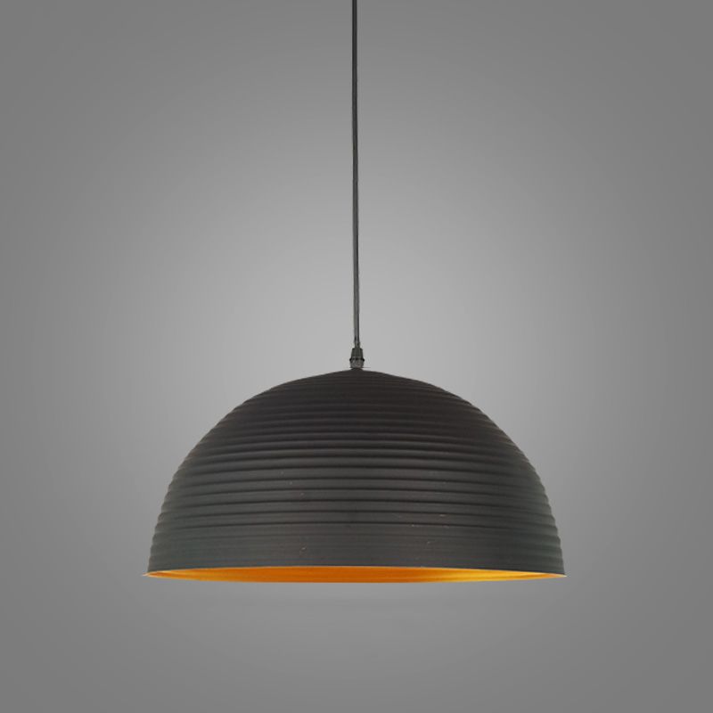 Lampada a sospensione a ciondolo a 1-bulba in oro industriale in alluminio interno appeso per il ristorante