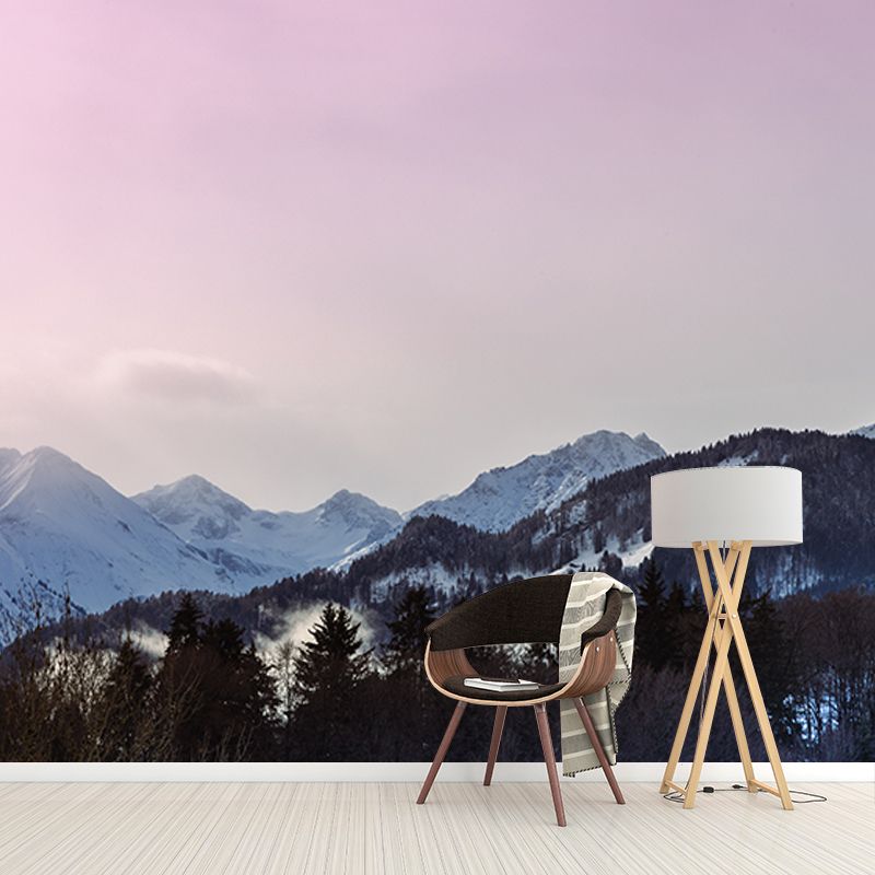 Majestic Mountains Photography Mural Wallpaper Environment Friendly Living Room Wall Mural