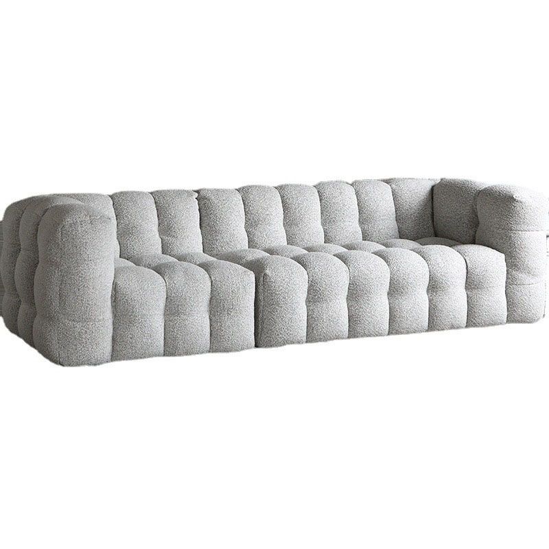 Pillow Sewn Back Sofa Contemporary Tuxedo Arm Wool - 40.16" D