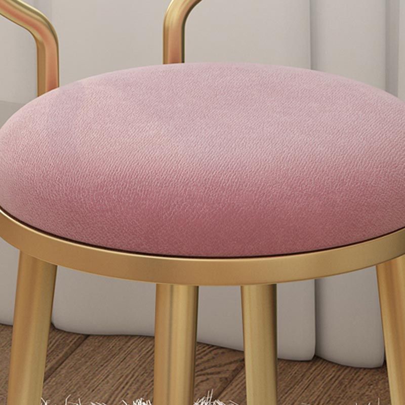 Glam Velvet Dining Chair Open Back Dining Side Furniture with Gold Legs in Matte Finish