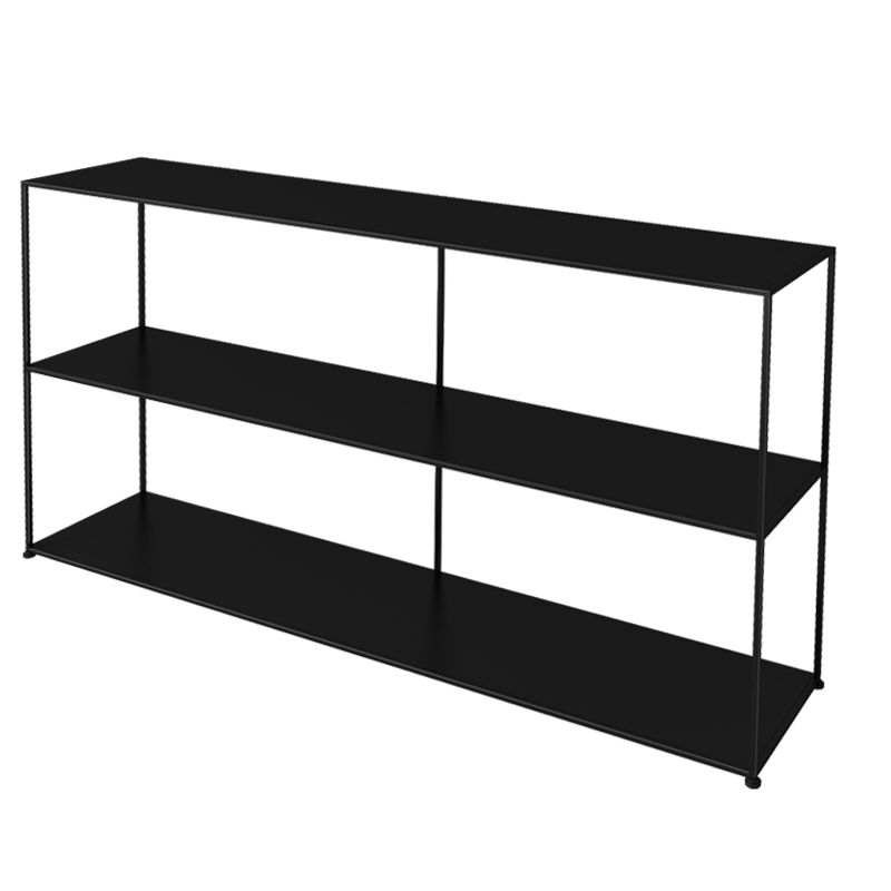 Contemporary Open Back Horizontal Bookshelf Metal Bookcase for Office
