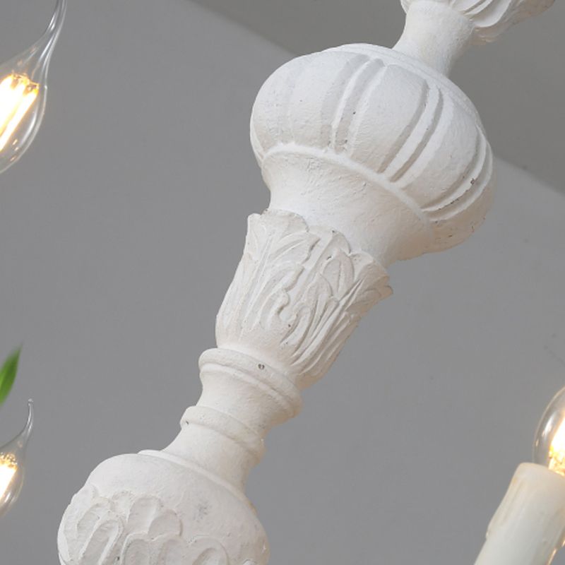 Cougie d'éclairage de lustre en bois Rustique suspendu pour le salon