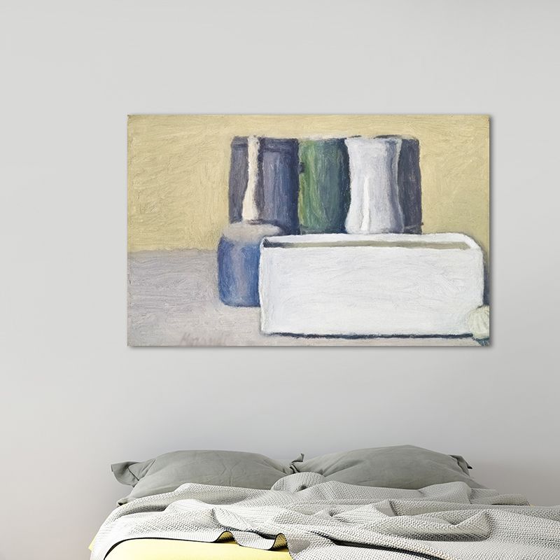 Traditional Style Girls Canvas Pottery Pot in White Wall Art Decor, Multiple Sizes