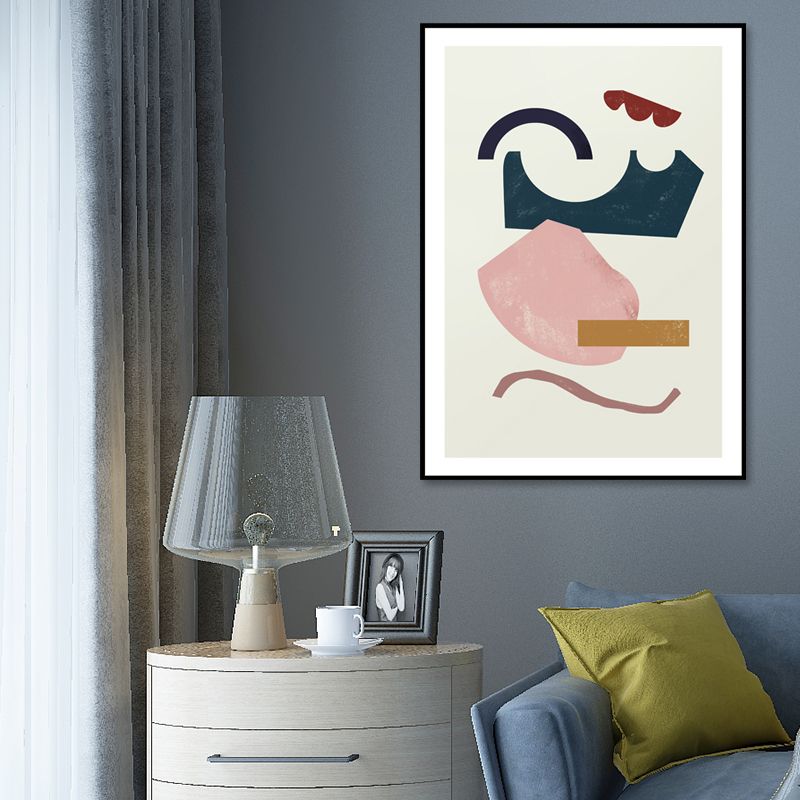 Morandi – décoration murale abstraite, toile texturée nordique, impression de couleurs douces pour couloir