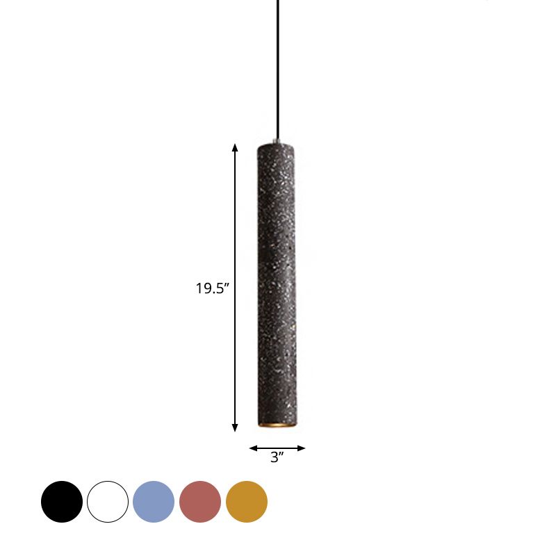 Geriffelter Esszimmer Anhänger Lampe Loft Style Terrazzo Weiß/Gelb/Blau LED Hanging Deckenleuchte