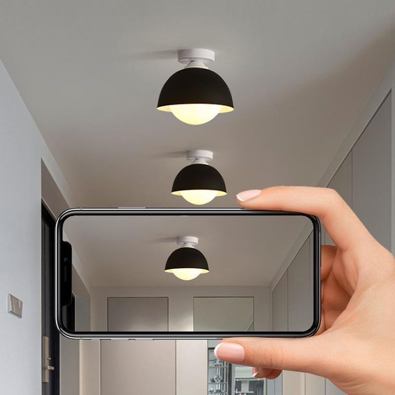 Modern Style Ceiling Light 1-Light Ceiling Mount Light with Glass Shade for Bedroom