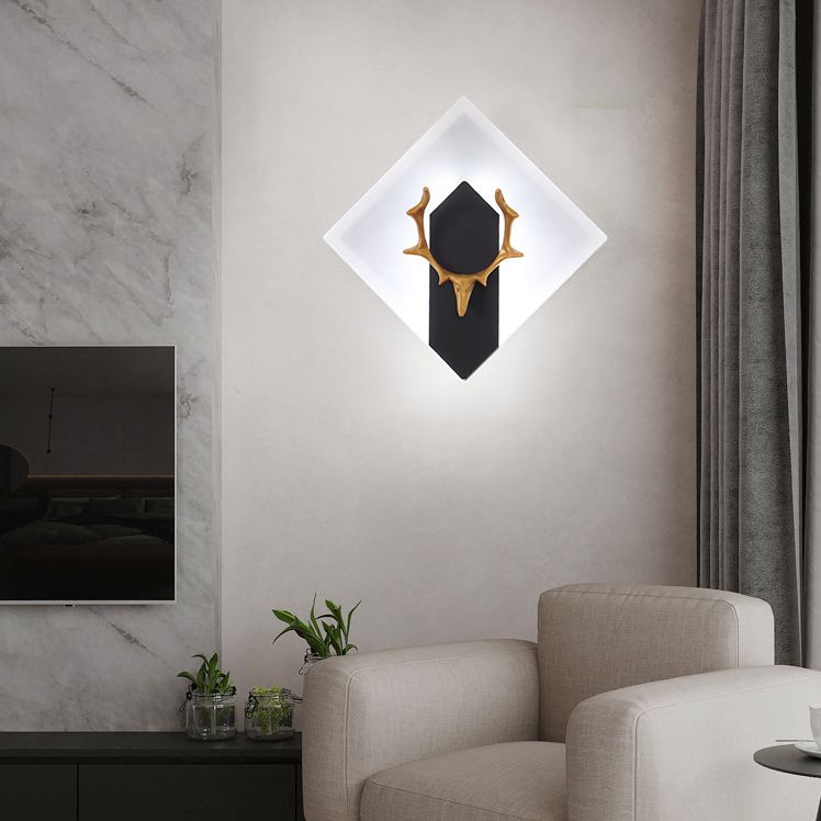 Antlers in alluminio Light Minimalismo Minimalismo a 1 luce Sconce per soggiorno