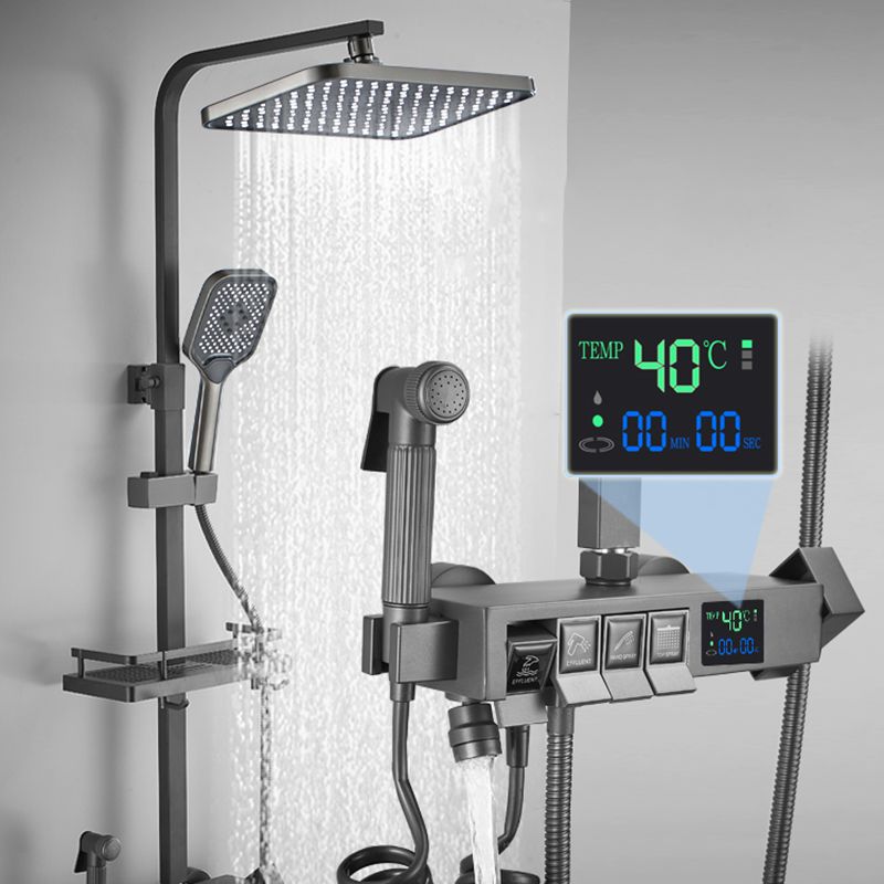 Contemporary Brass Shower Set Wall Mounted Shower System for Bathroom