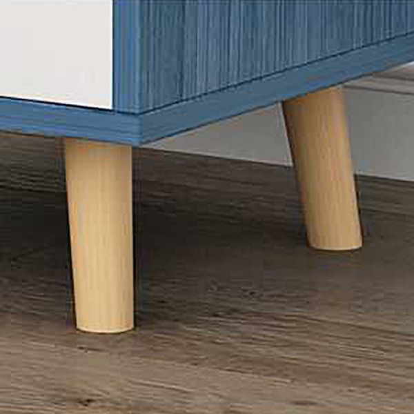 Open Storage Accent Table Nightstand Antique Finish Modern Bed Nightstand with Legs