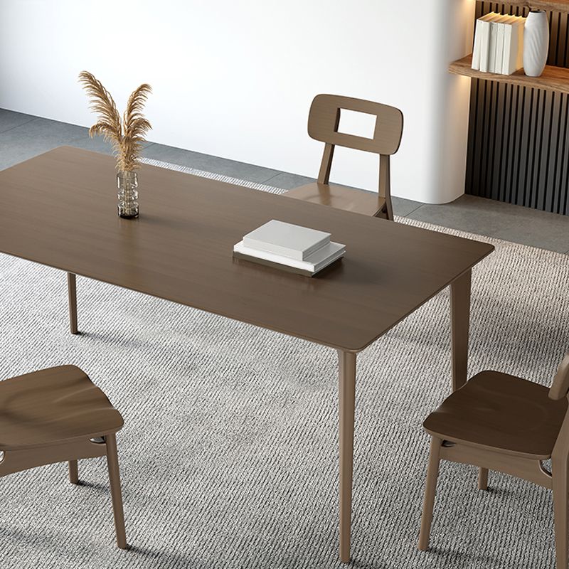 Medieval Modern Solid Wood Table Rectangular Table with 4 Legs