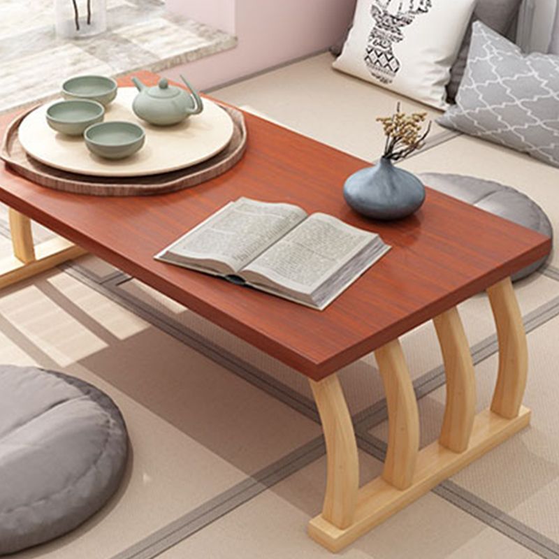 Nordic Rectangular Coffee Table 12.2-In Wooden Sled Cocktail Table