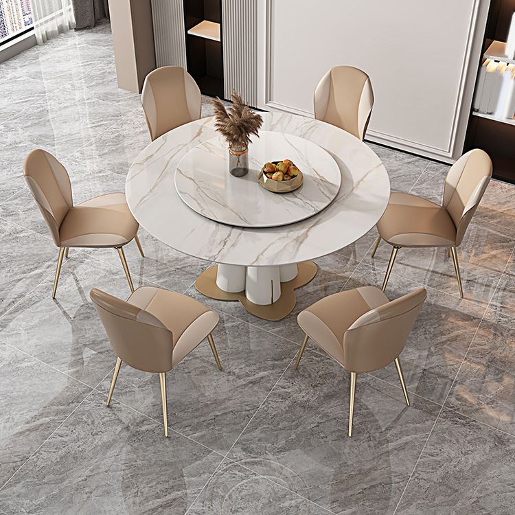 Modern Style Sintered Stone Dining Set Round 1/3/4/5/7 Pieces Dining Set for Home Use