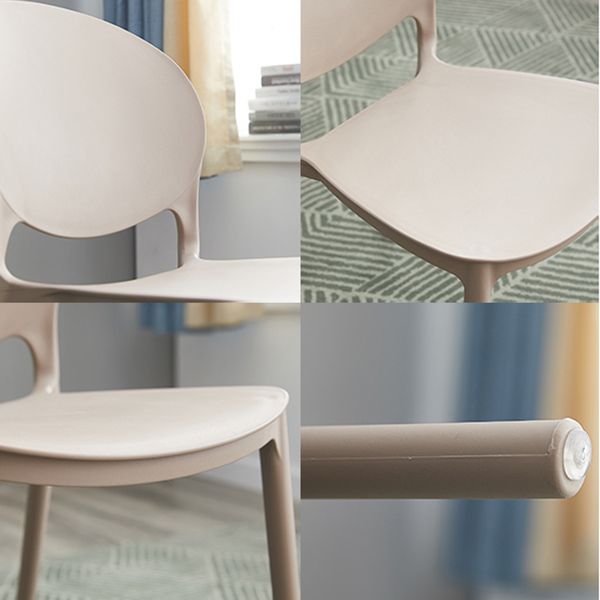 Plastic Indoor Chair 32''H Open Back Dining Side Chair for Restaurant Bedroom