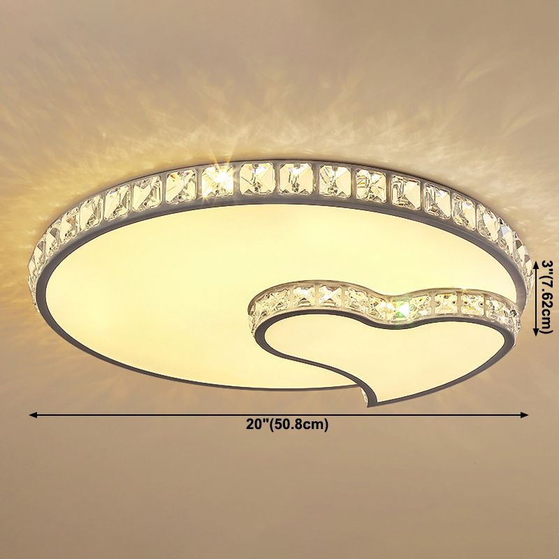 Kristallgeometrische LED-Unterputzleuchte im modernen Luxus-Stil aus Edelstahl für Schlafzimmer