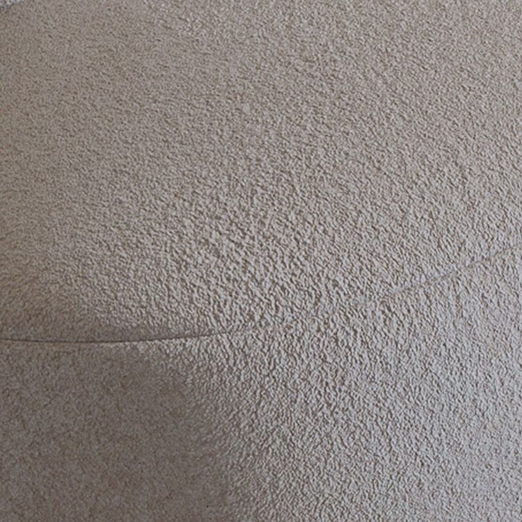 Contemporary Style Wool Sofa in White Curved Upholstered Sofa