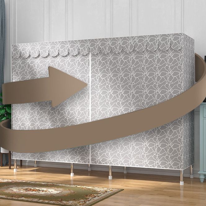 Contemporary Style Wardrobe Metal 1-Door Wardrobe Closet With Legs